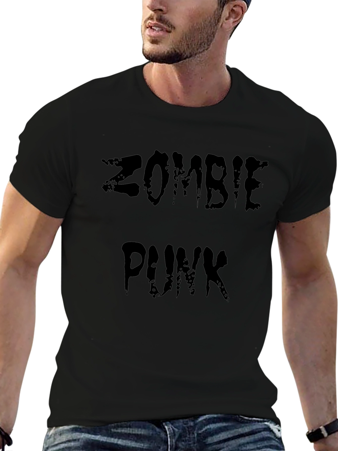 Zombie Punk Graphic Black T-Shirt