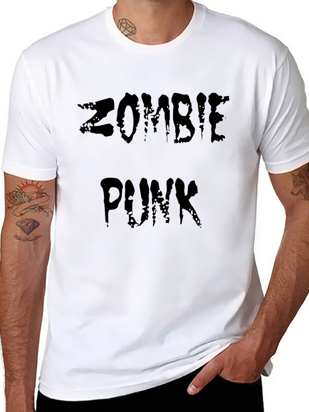 Zombie Punk Graphic Black T-Shirt