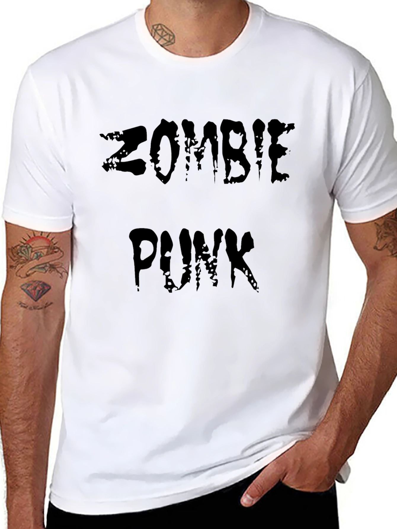 Zombie Punk Graphic Black T-Shirt