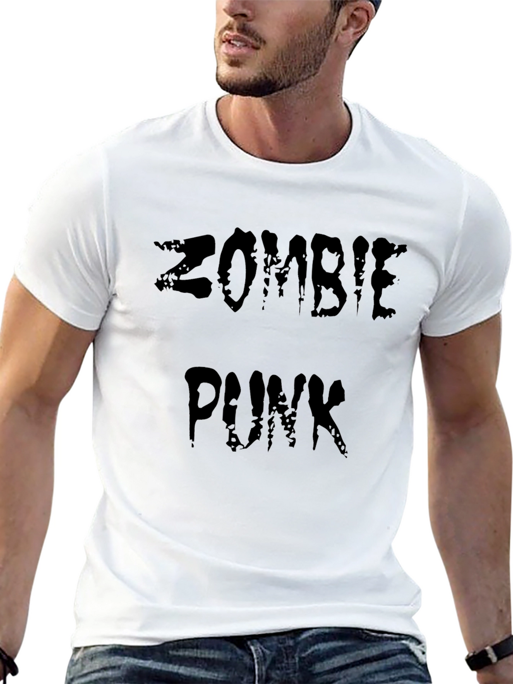 Zombie Punk Graphic Black T-Shirt