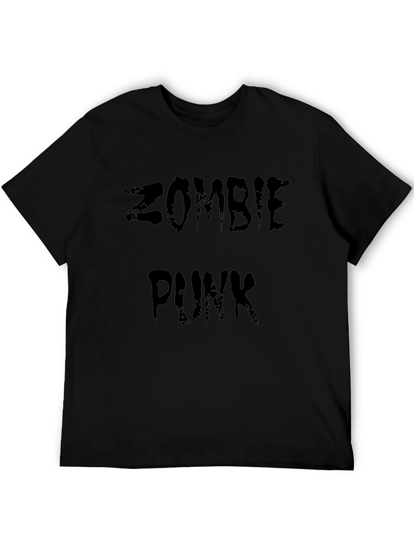 Zombie Punk Graphic Black T-Shirt