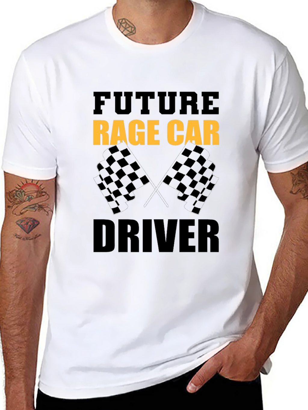 Future Rage Car Driver Black T-Shirt