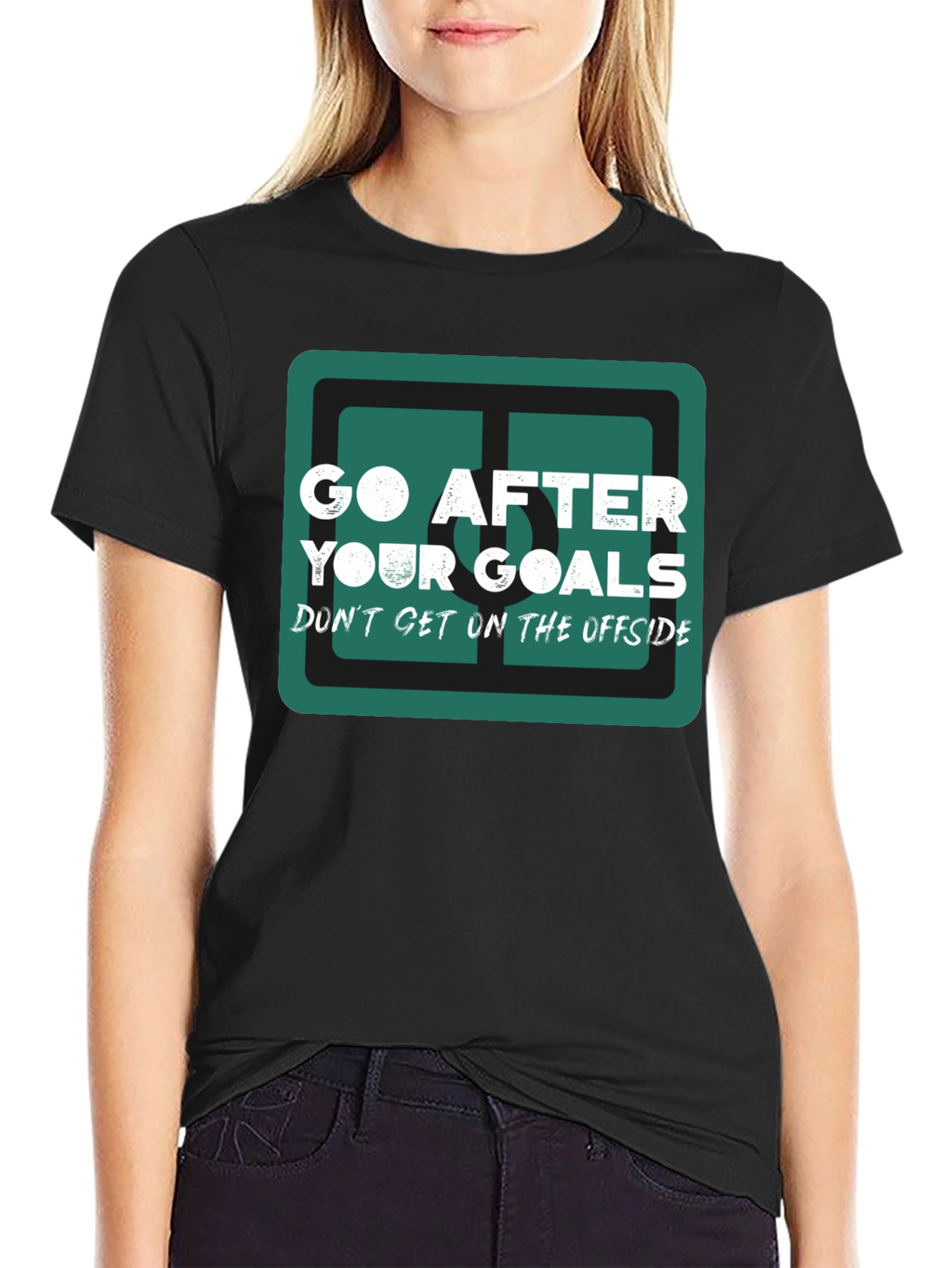 Go After Your Goals Graphic Tee - Black