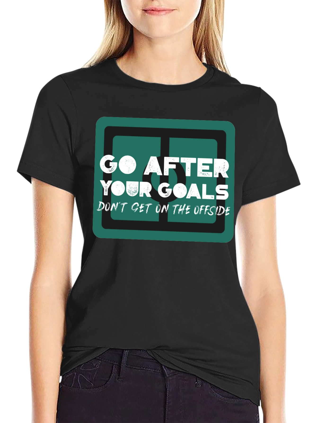Go After Your Goals Graphic Tee - Black