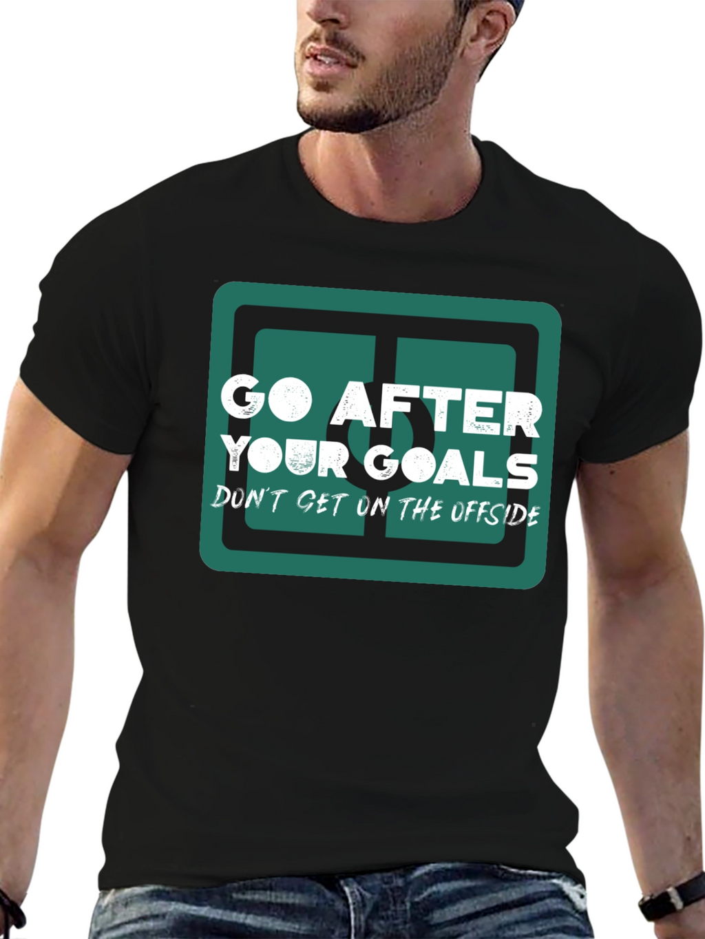 Go After Your Goals Graphic Tee - Black