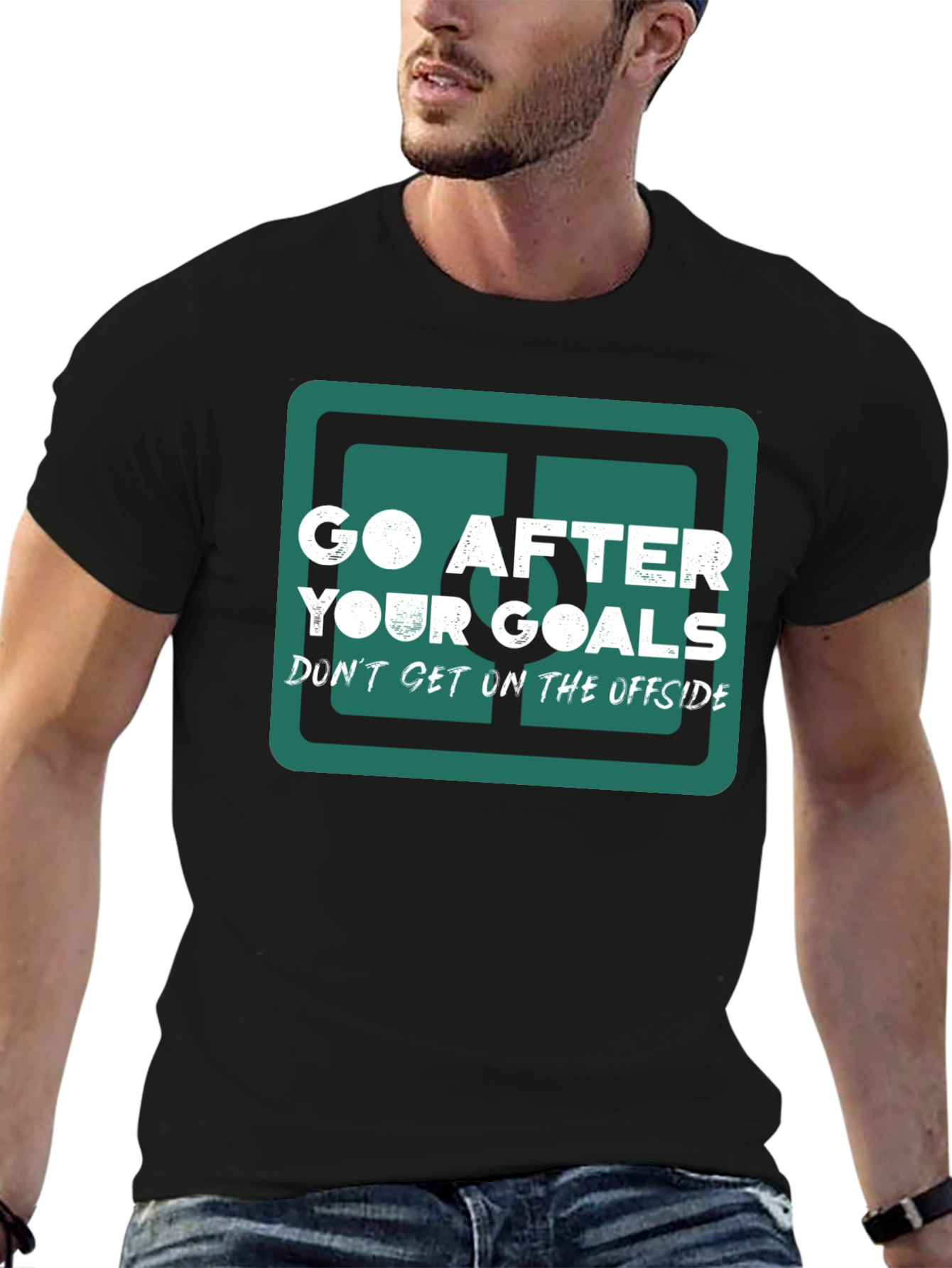 Go After Your Goals Graphic Tee - Black