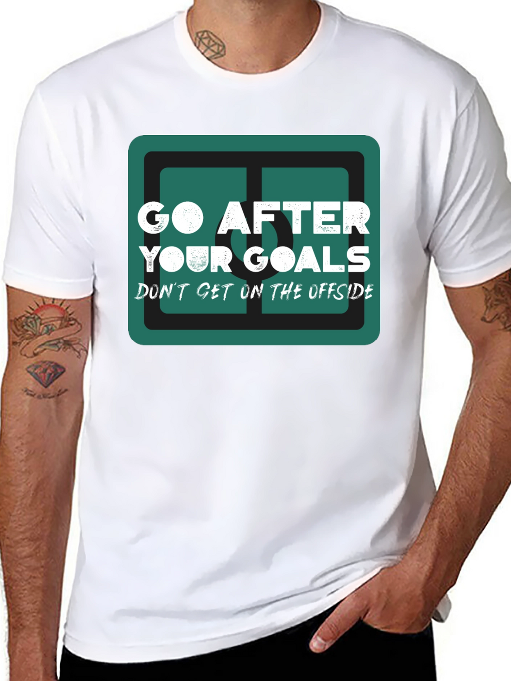 Go After Your Goals Graphic Tee - Black