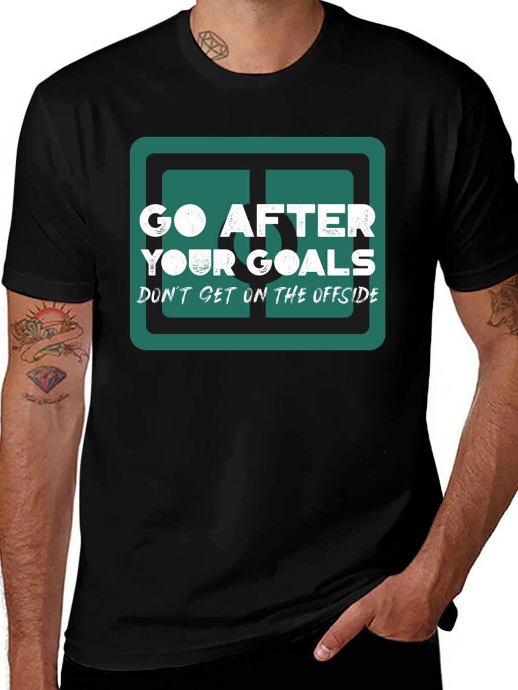 Go After Your Goals Graphic Tee - Black