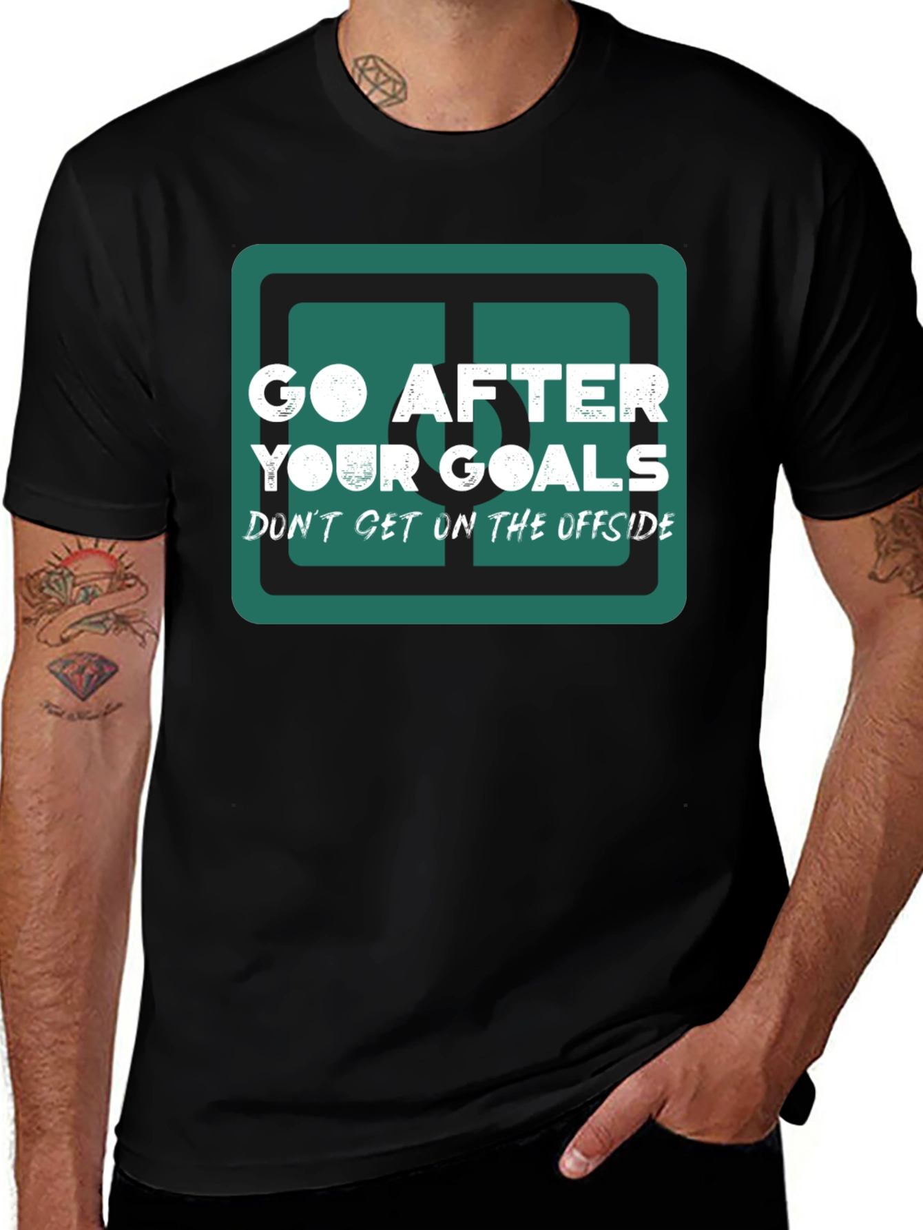 Go After Your Goals Graphic Tee - Black