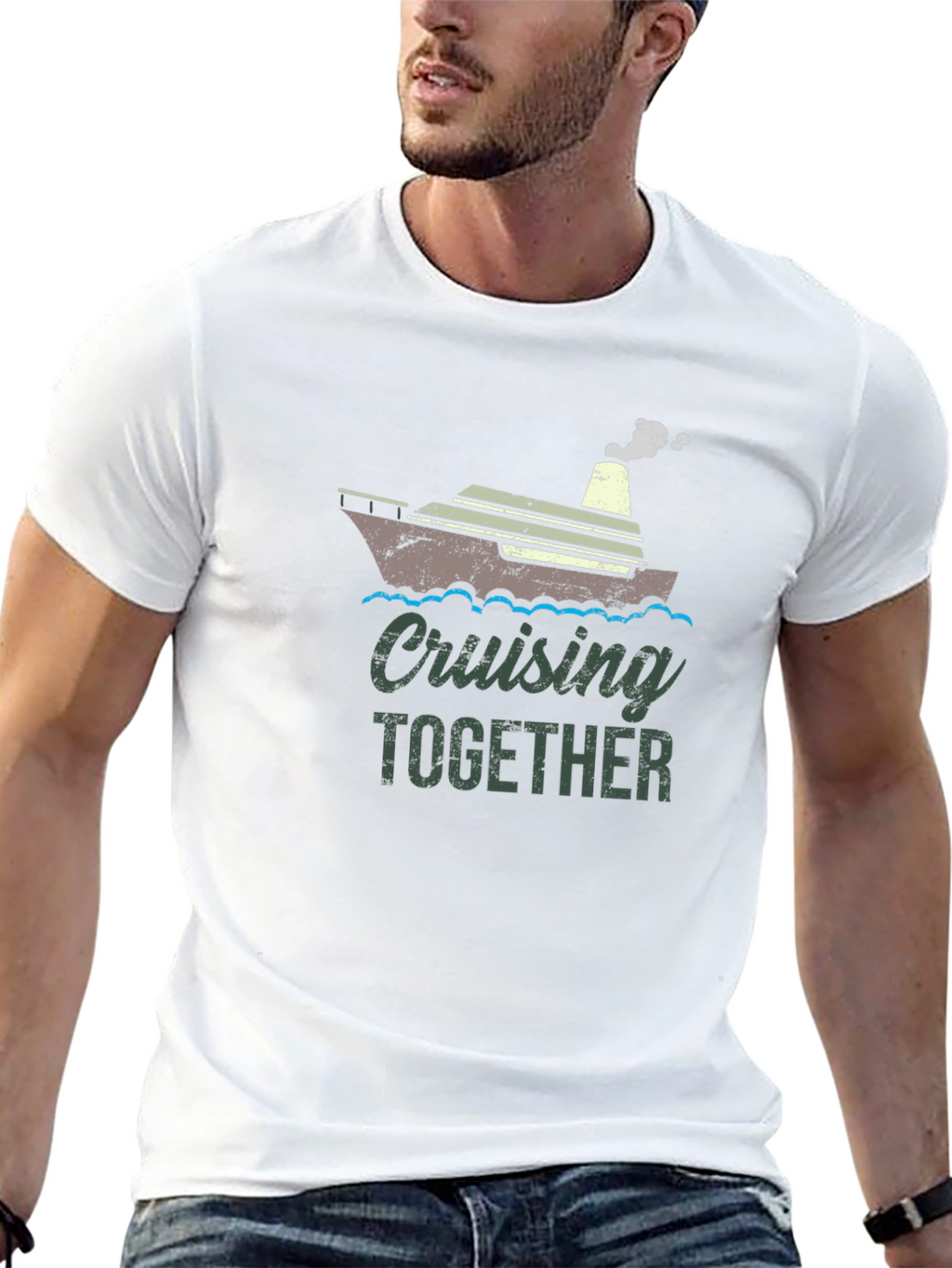 Cruising Together Black Graphic T-Shirt