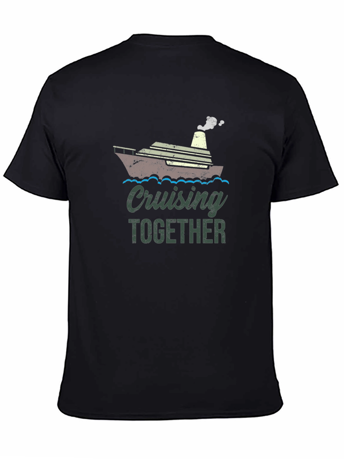 Cruising Together Black Graphic T-Shirt