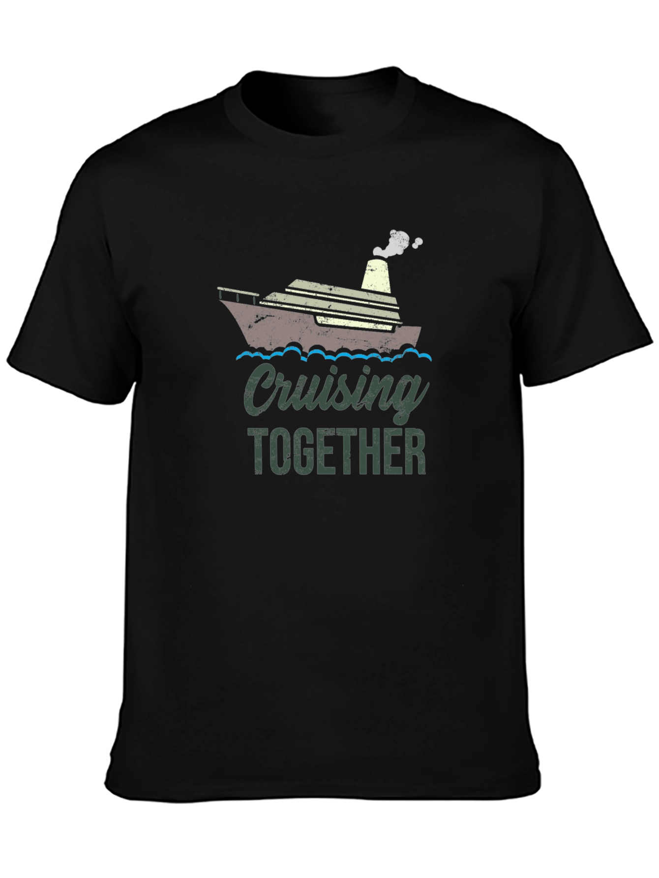 Cruising Together Black Graphic T-Shirt