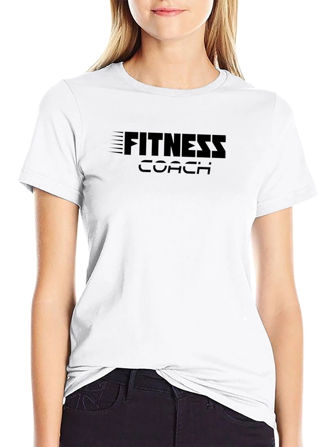 Fitness Coach Black Graphic T-Shirt