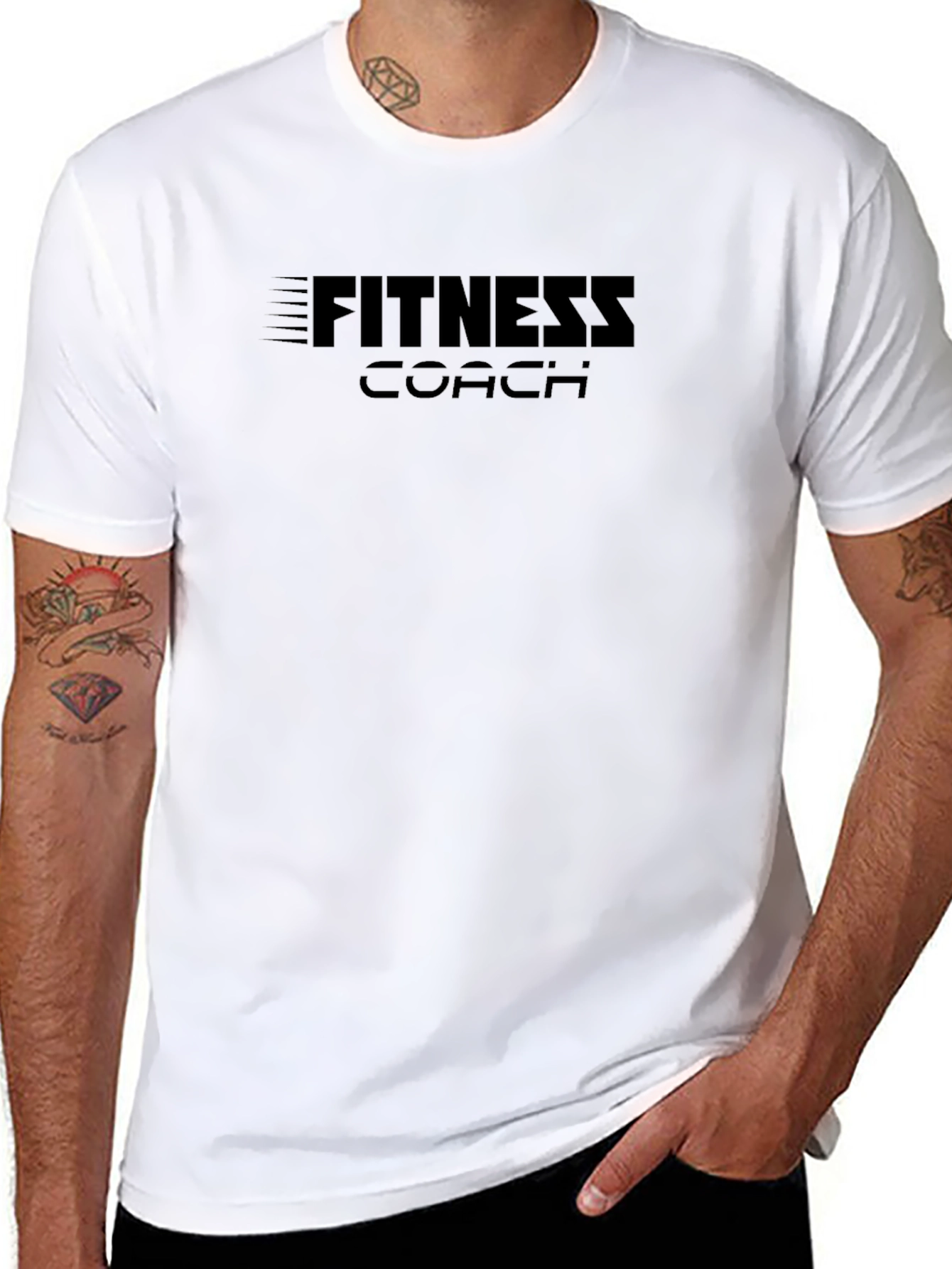Fitness Coach Black Graphic T-Shirt