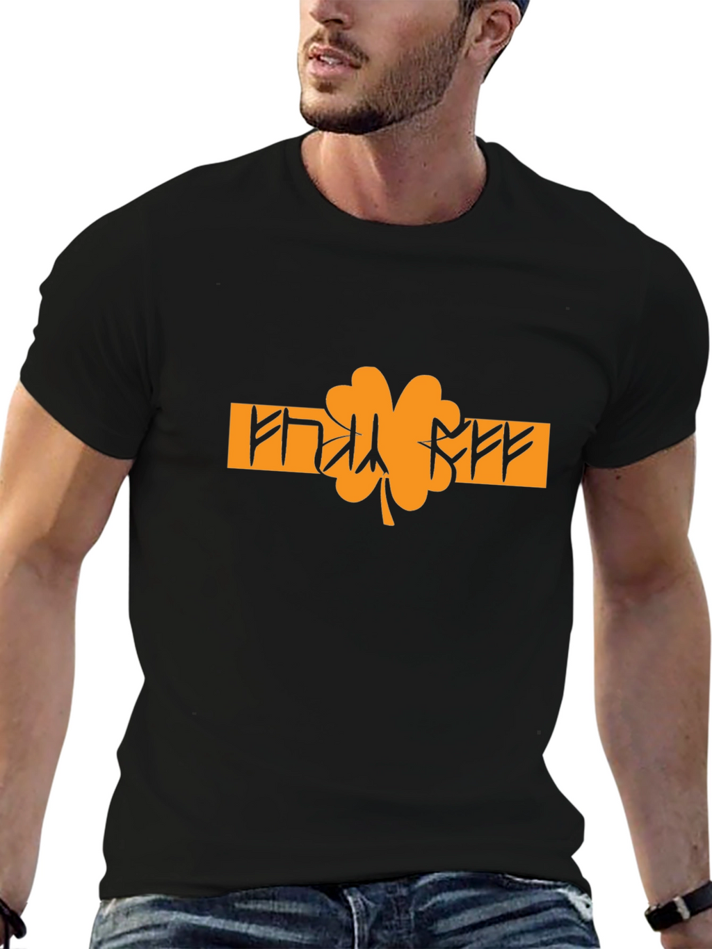 Lucky Clover Graphic Tee - Black