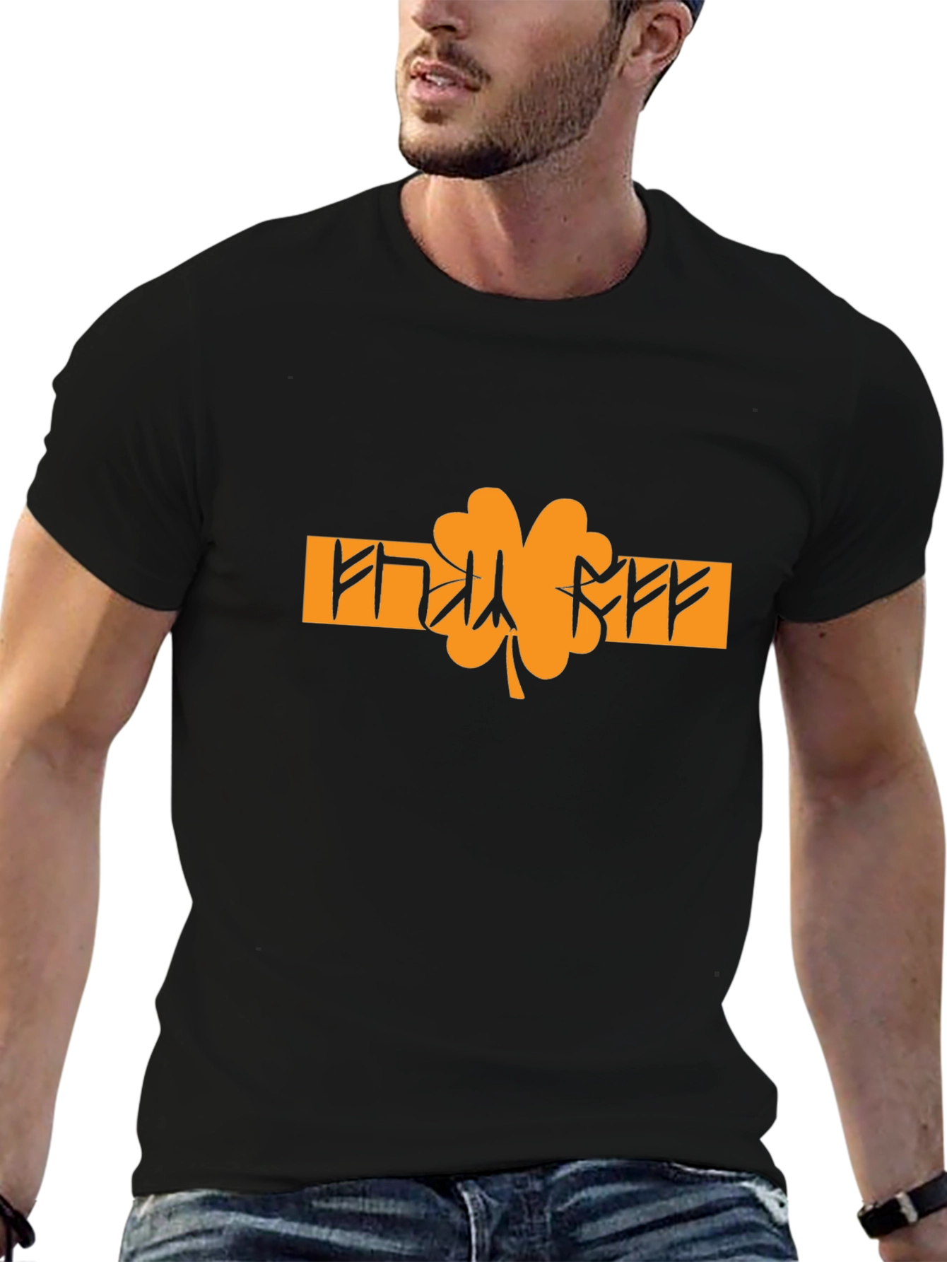 Lucky Clover Graphic Tee - Black