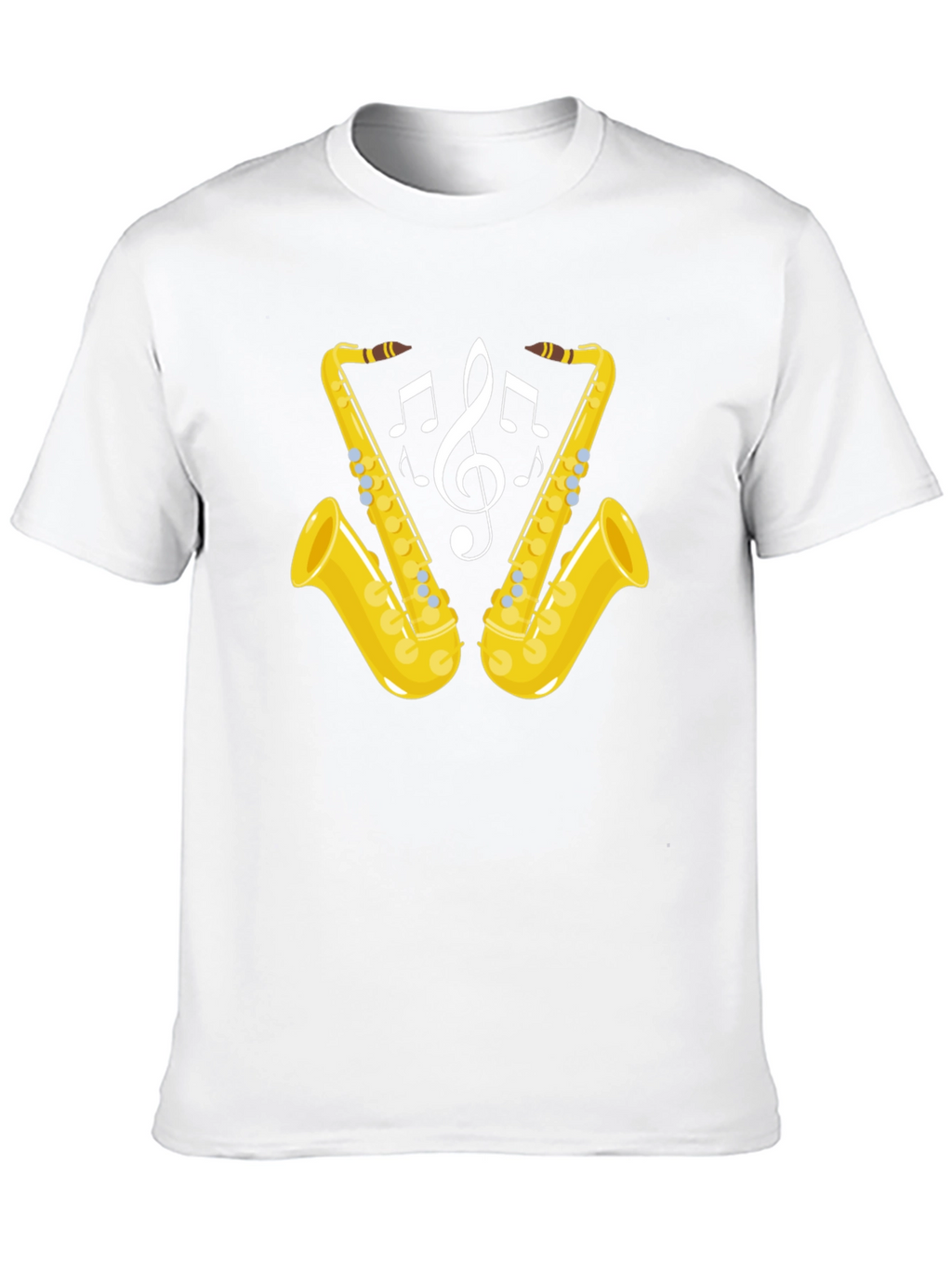 Saxophone Music Notes Graphic T-Shirt