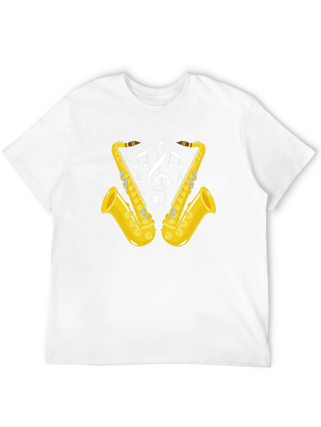 Saxophone Music Notes Graphic T-Shirt