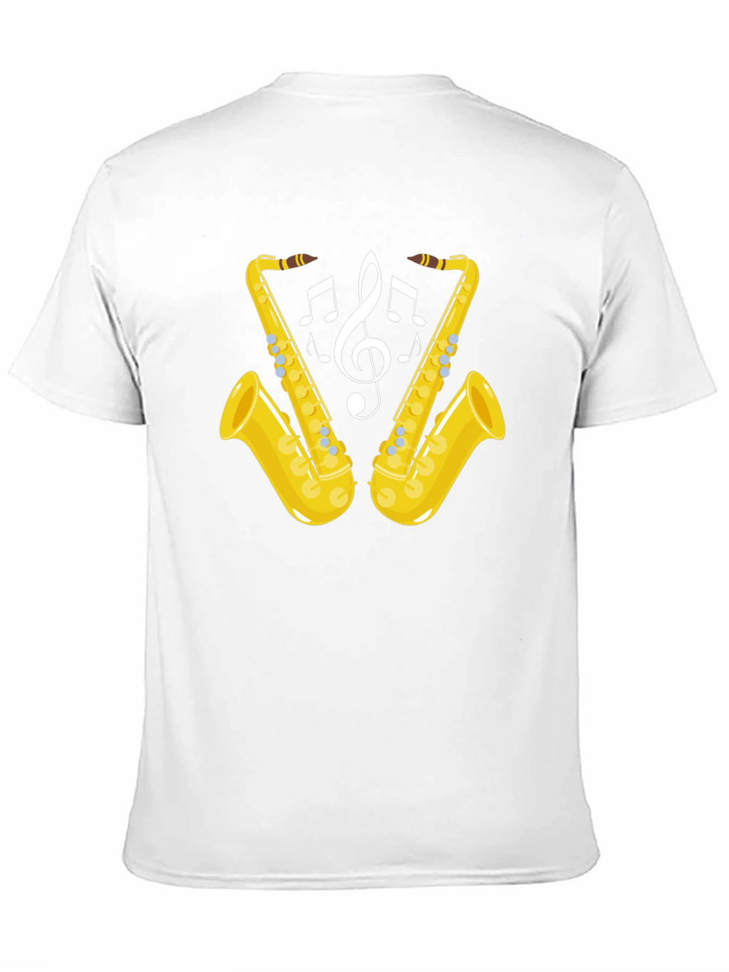 Saxophone Music Notes Graphic T-Shirt