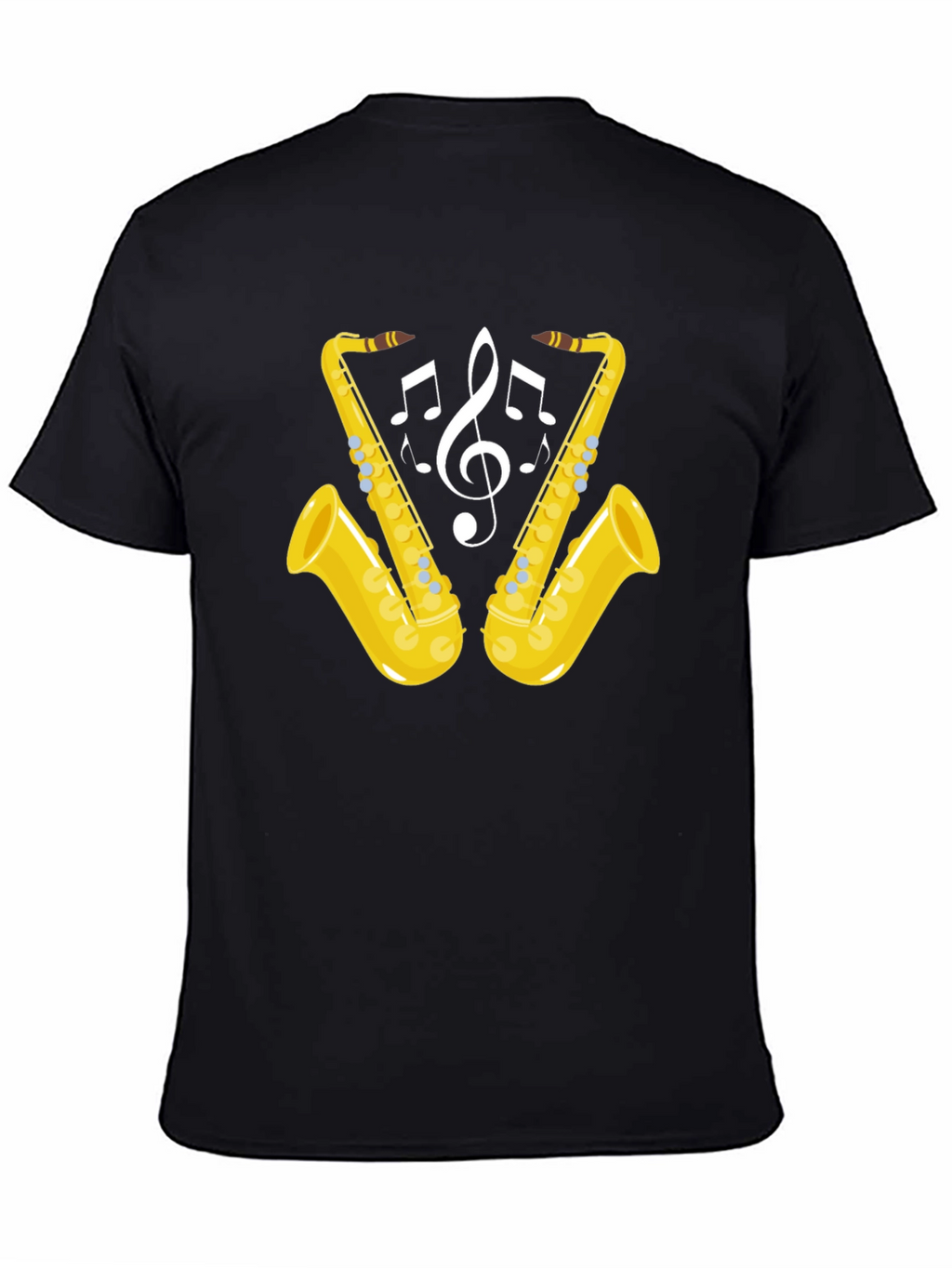 Saxophone Music Notes Graphic T-Shirt