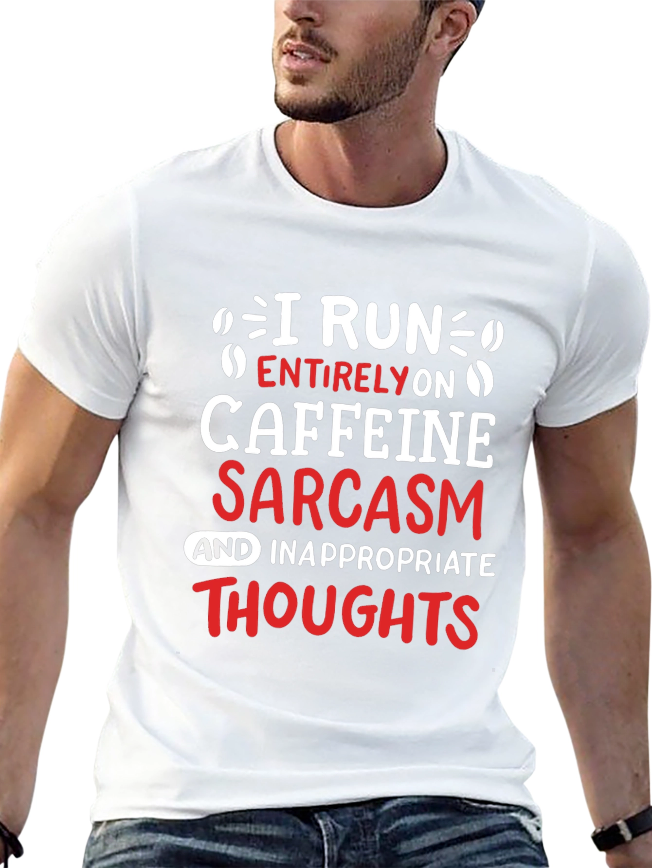 Caffeine Sarcasm T-Shirt - Funny Graphic Tee