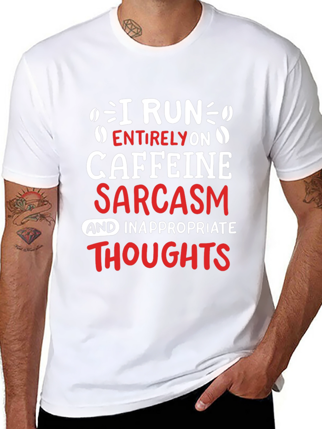 Caffeine Sarcasm T-Shirt - Funny Graphic Tee