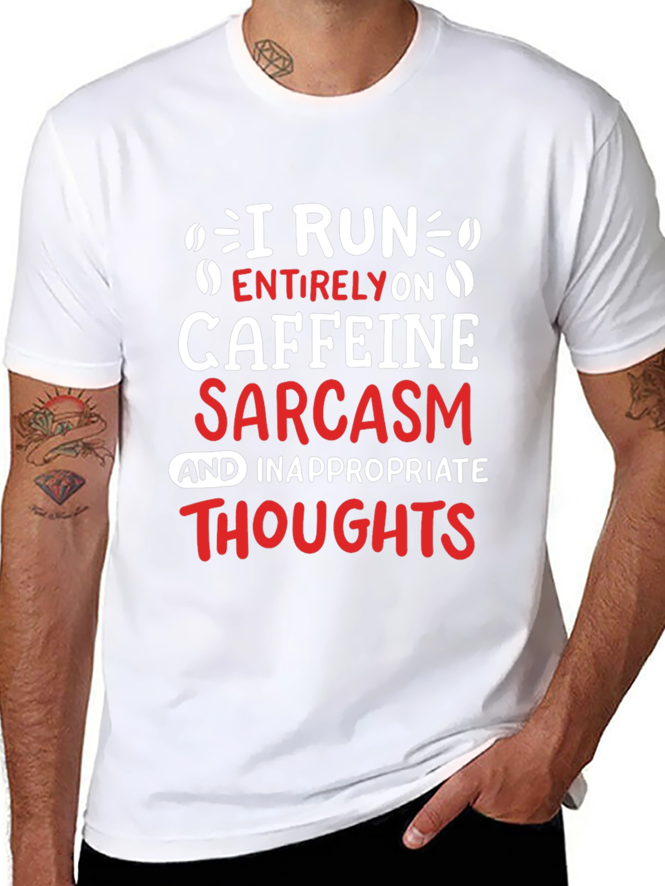 Caffeine Sarcasm T-Shirt - Funny Graphic Tee