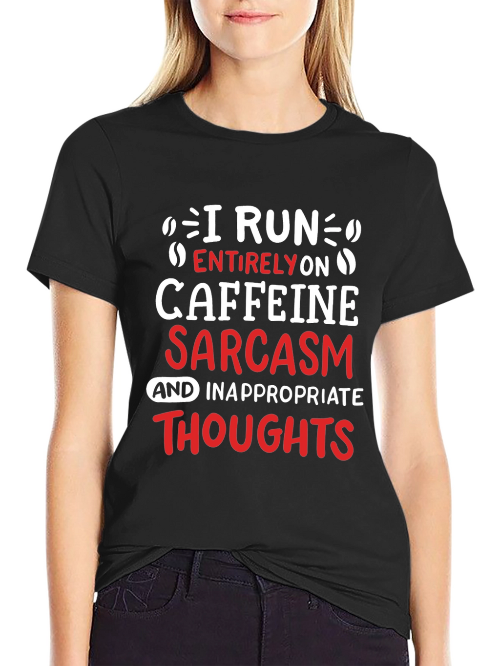 Caffeine Sarcasm T-Shirt - Funny Graphic Tee