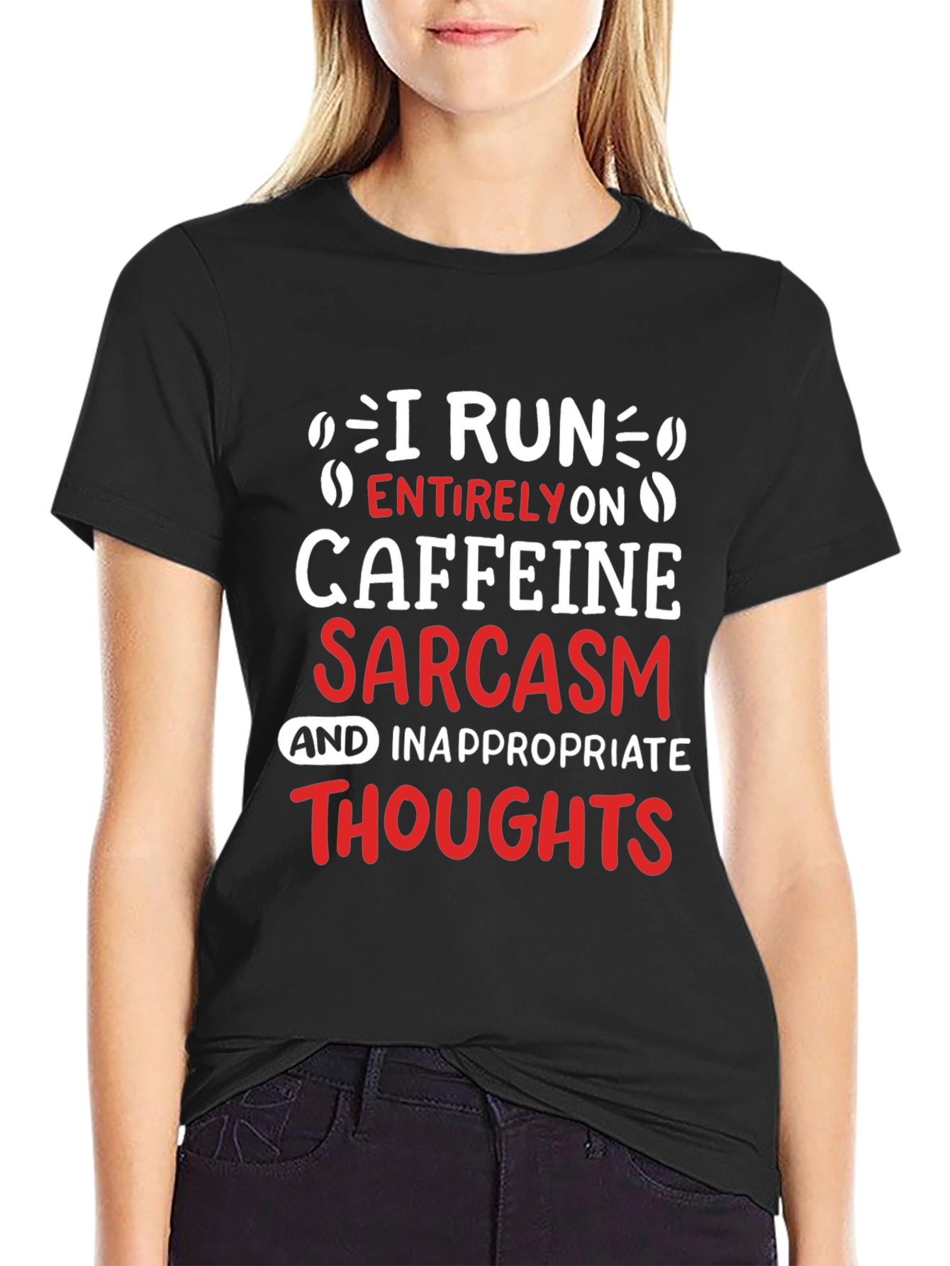 Caffeine Sarcasm T-Shirt - Funny Graphic Tee