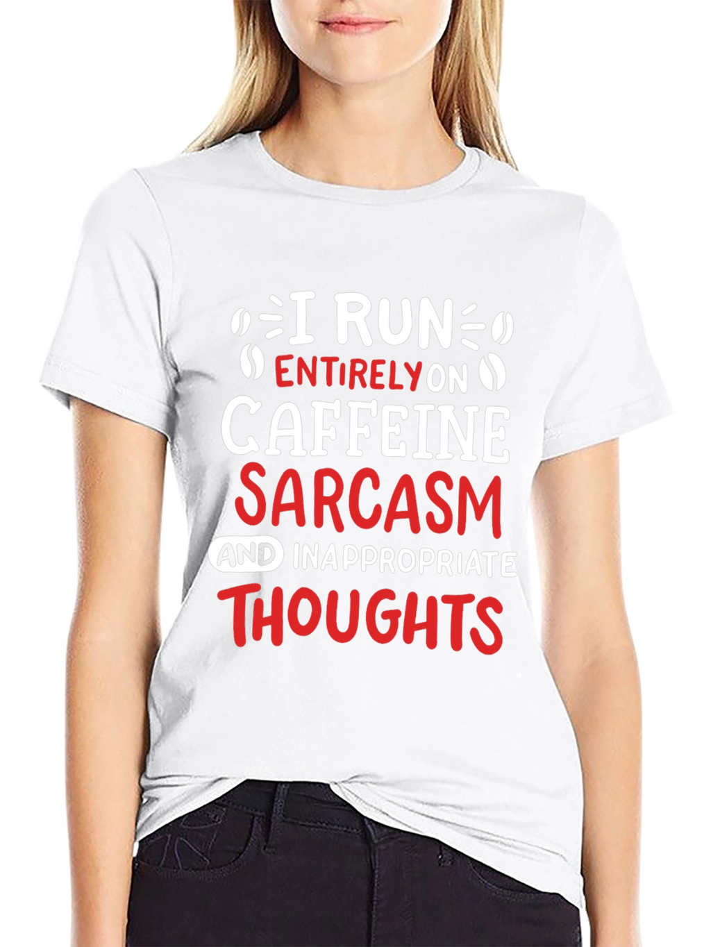 Caffeine Sarcasm T-Shirt - Funny Graphic Tee