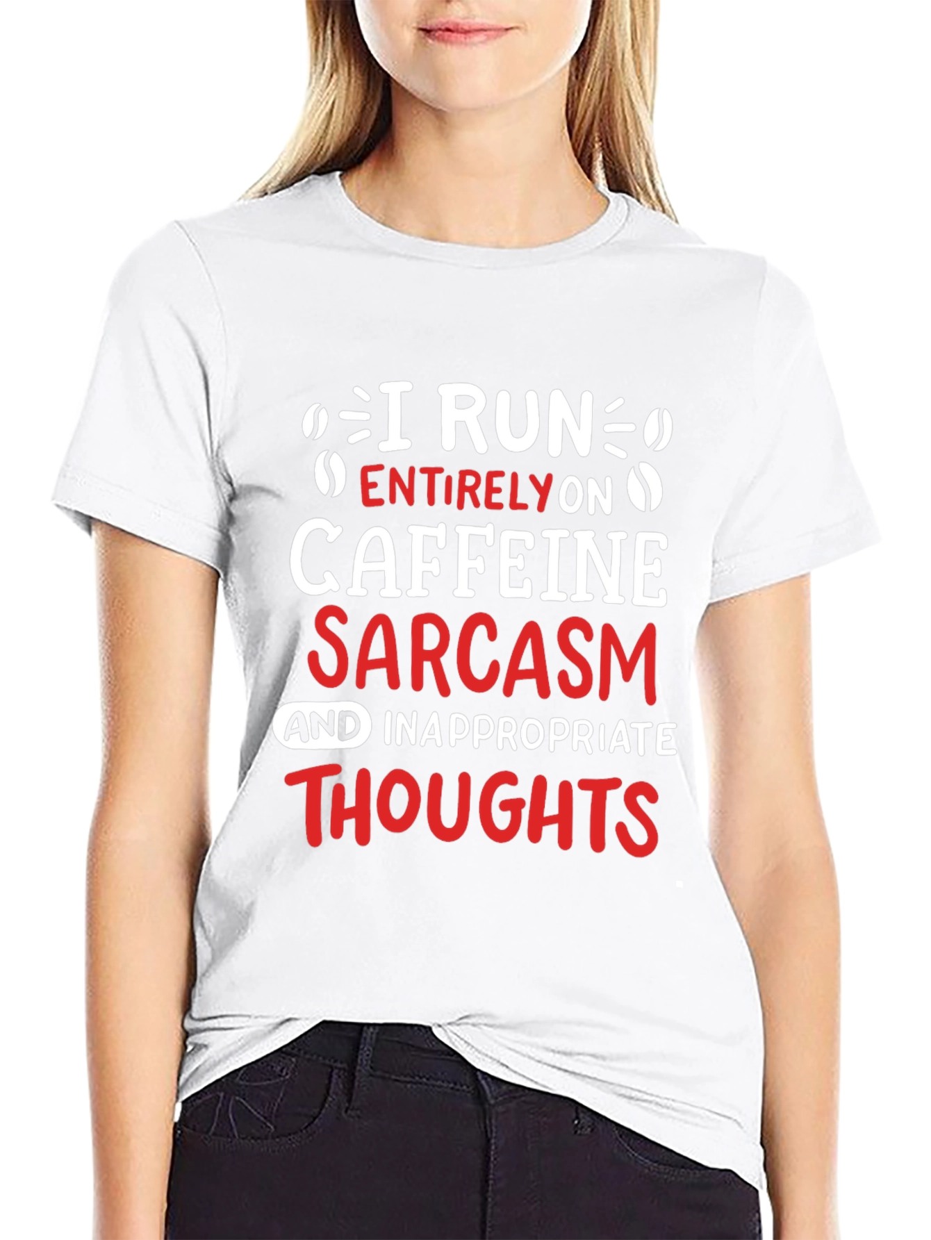 Caffeine Sarcasm T-Shirt - Funny Graphic Tee