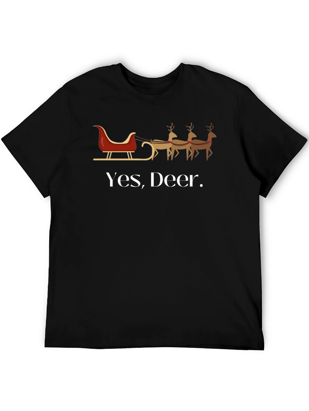 Yes Deer. Christmas Graphic Tee