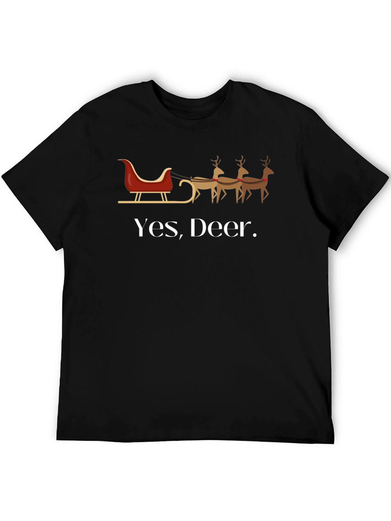 Yes Deer. Christmas Graphic Tee