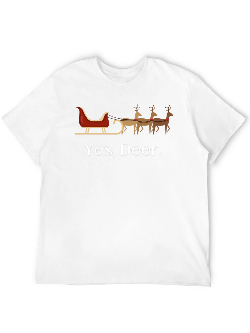 Yes Deer. Christmas Graphic Tee