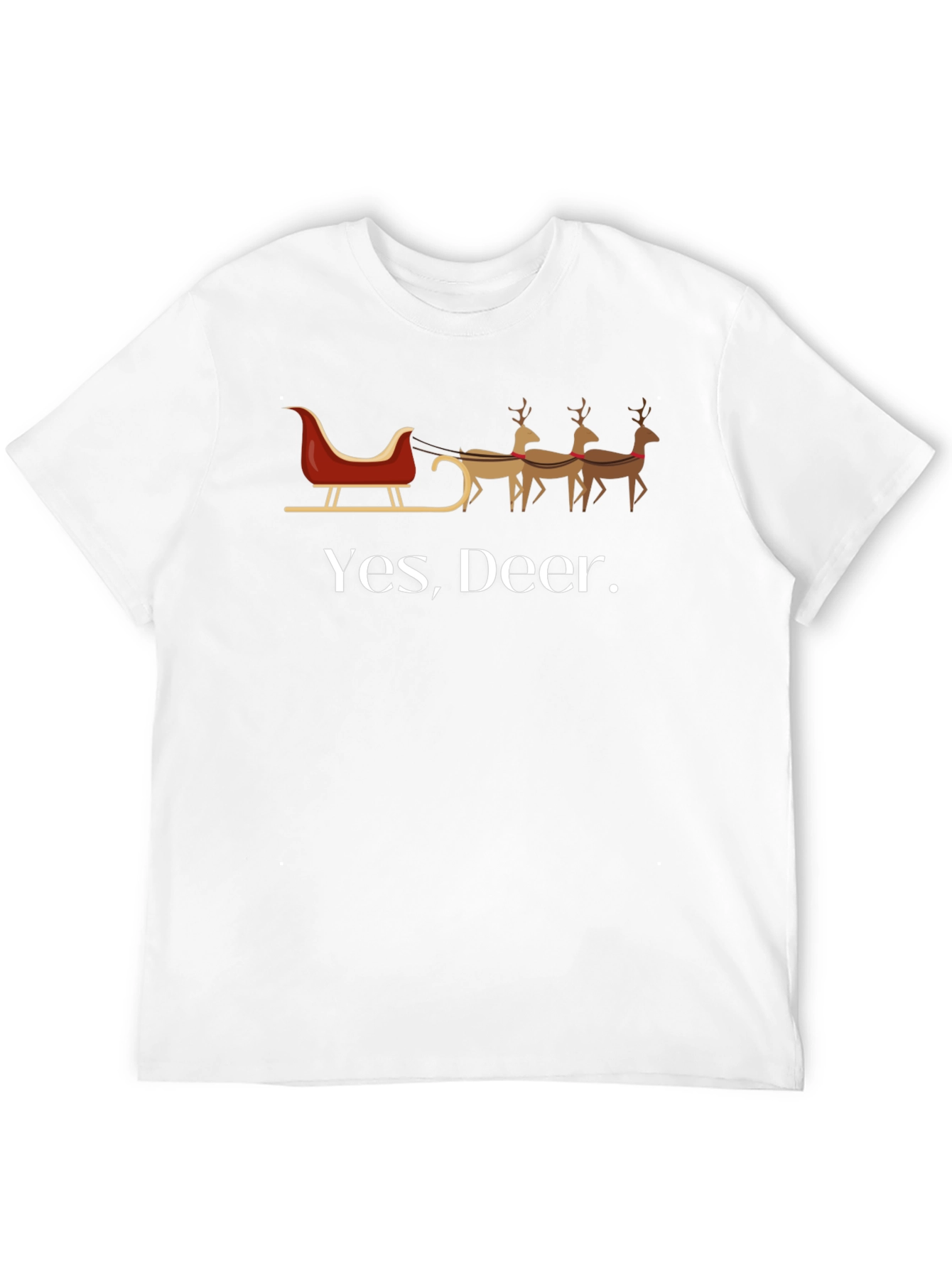 Yes Deer. Christmas Graphic Tee
