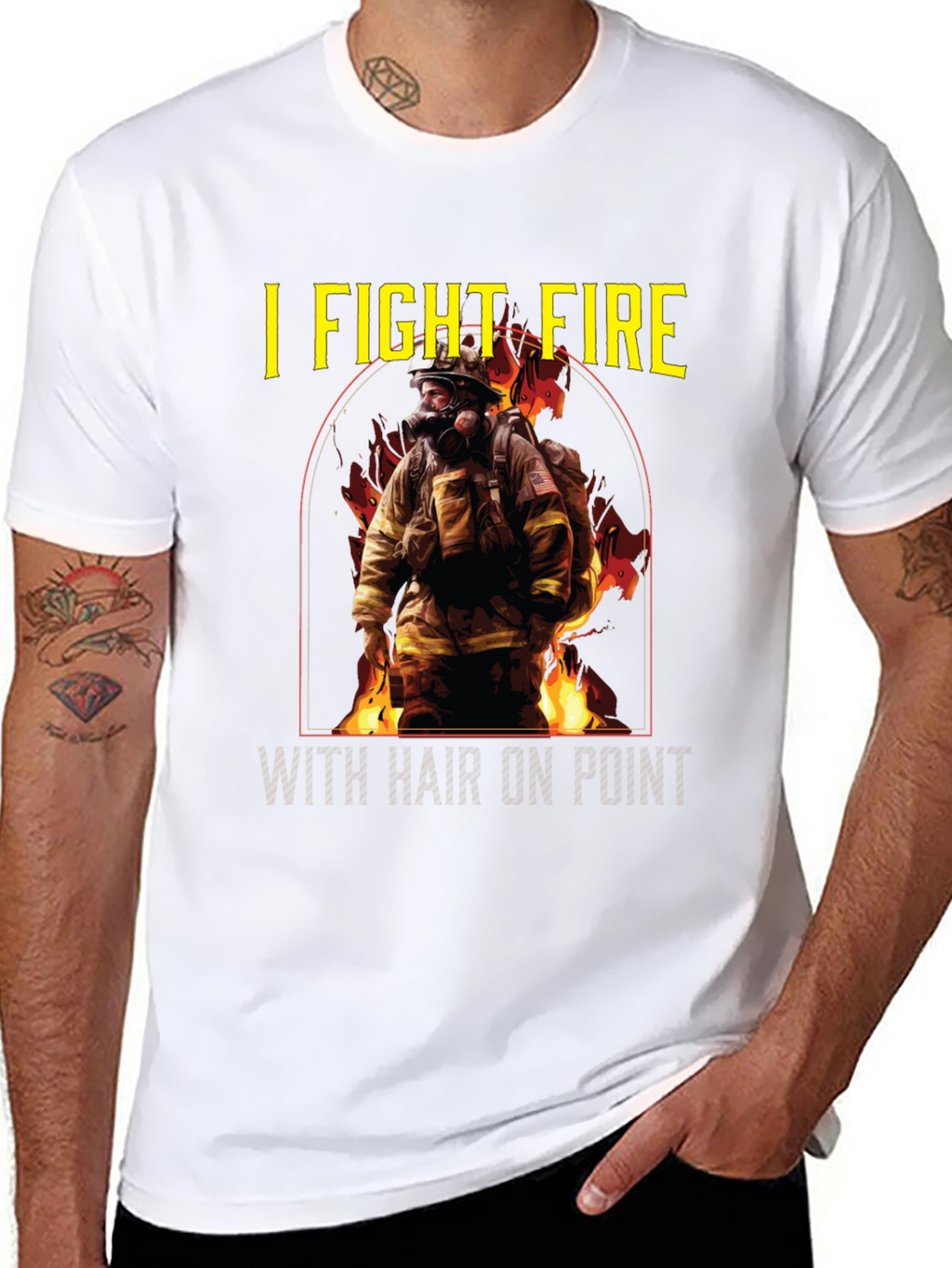 I Fight Fire Hair On Point T-Shirt