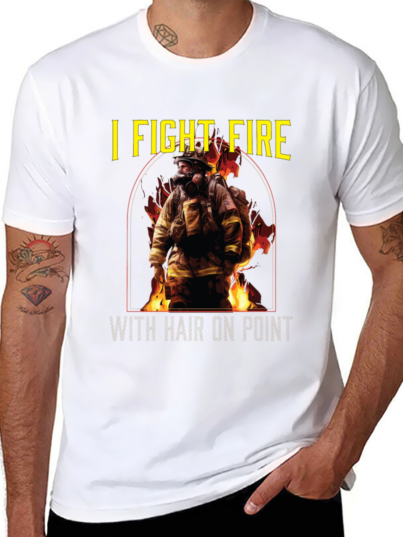 I Fight Fire Hair On Point T-Shirt