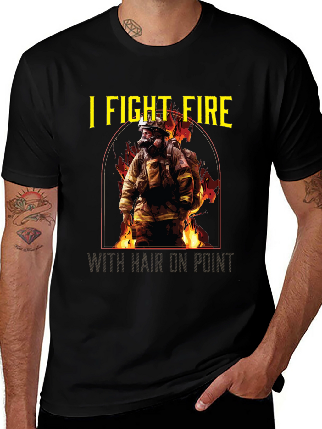 I Fight Fire Hair On Point T-Shirt