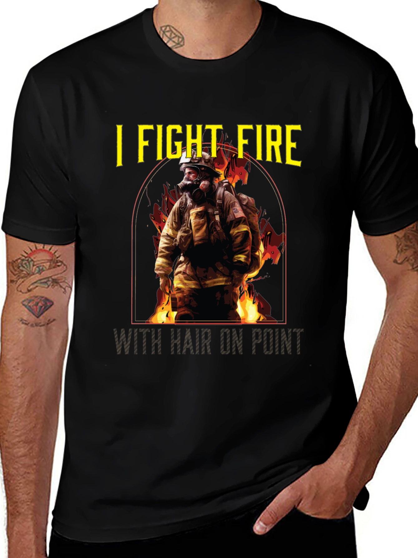 I Fight Fire Hair On Point T-Shirt