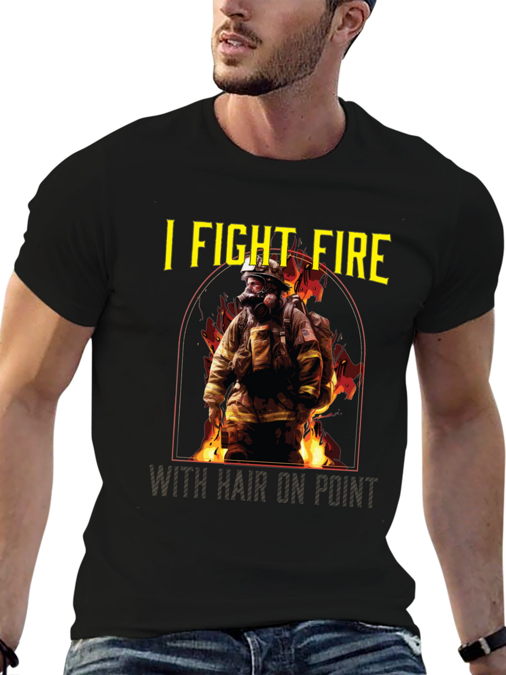 I Fight Fire Hair On Point T-Shirt