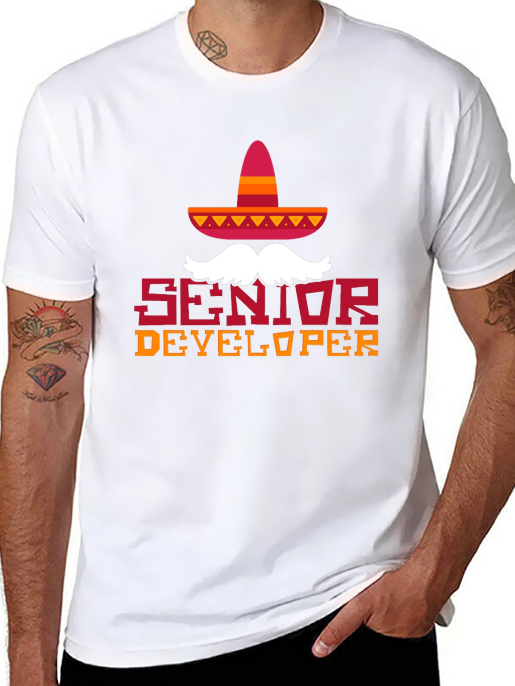 Senior Developer Cinco De Mayo Sombrero T-Shirt