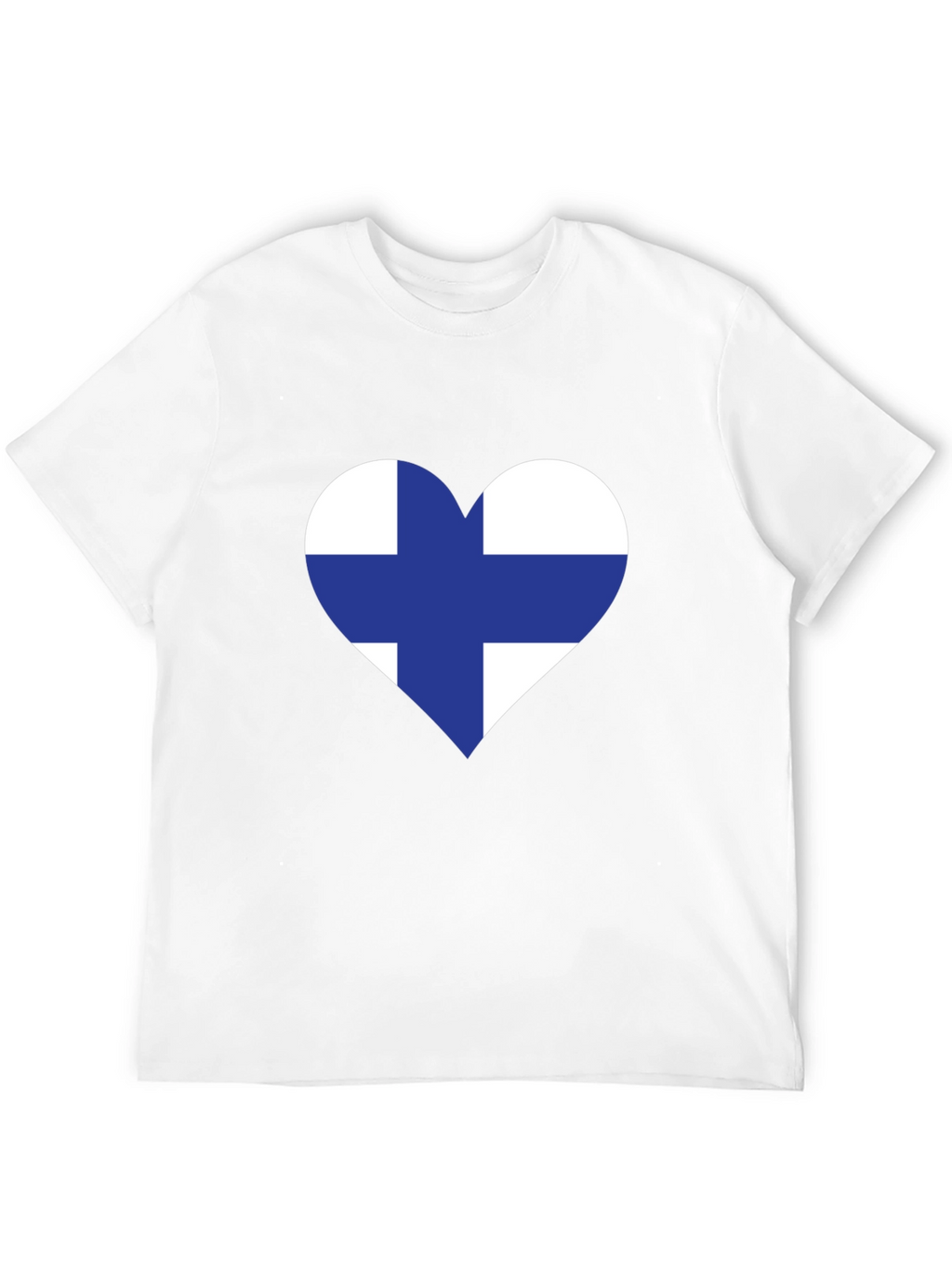 Finland Heart Flag Black T-Shirt