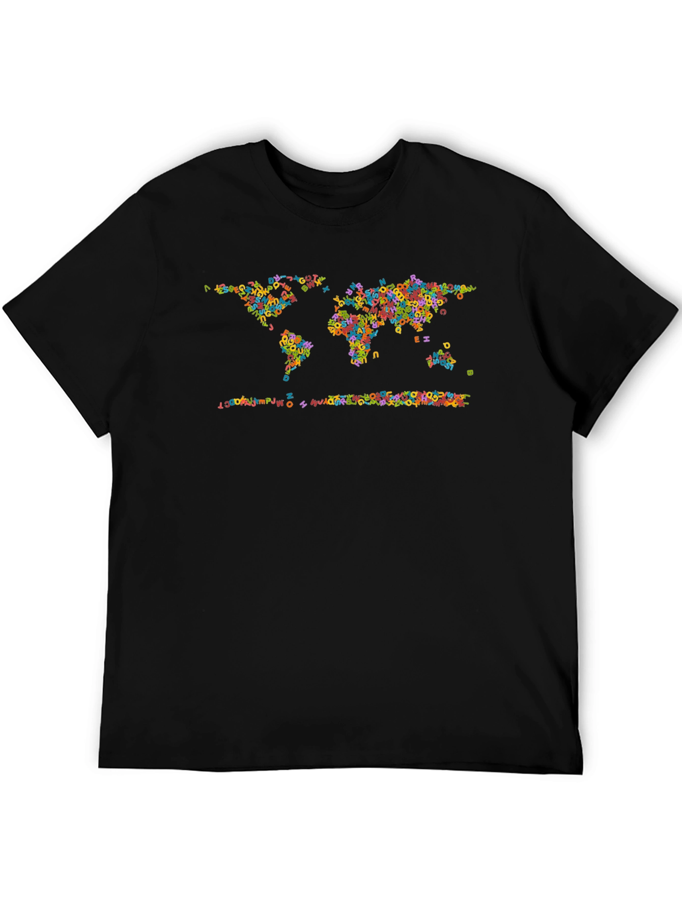Colorful World Map Alphabet T-Shirt - Global Style