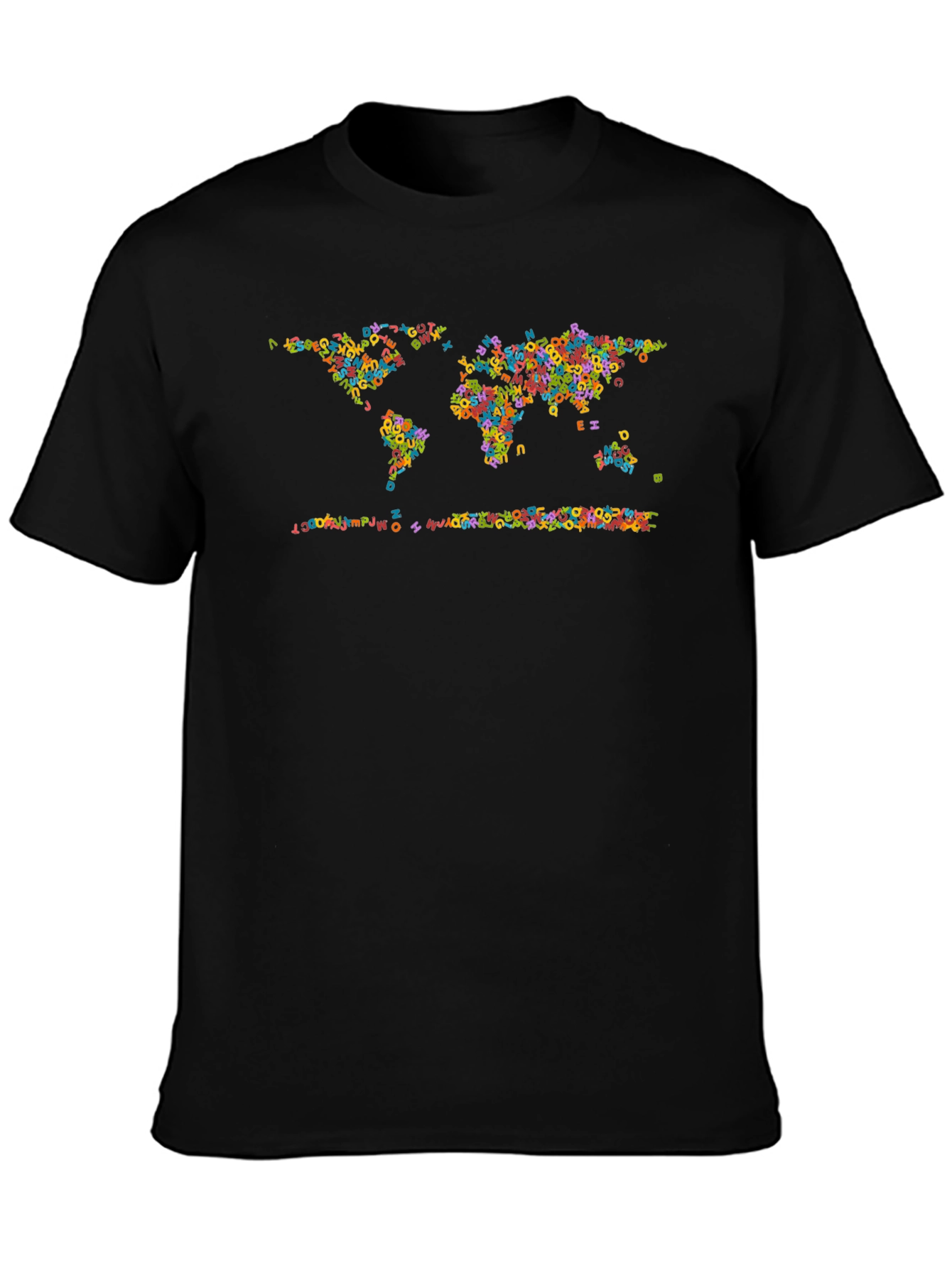 Colorful World Map Alphabet T-Shirt - Global Style