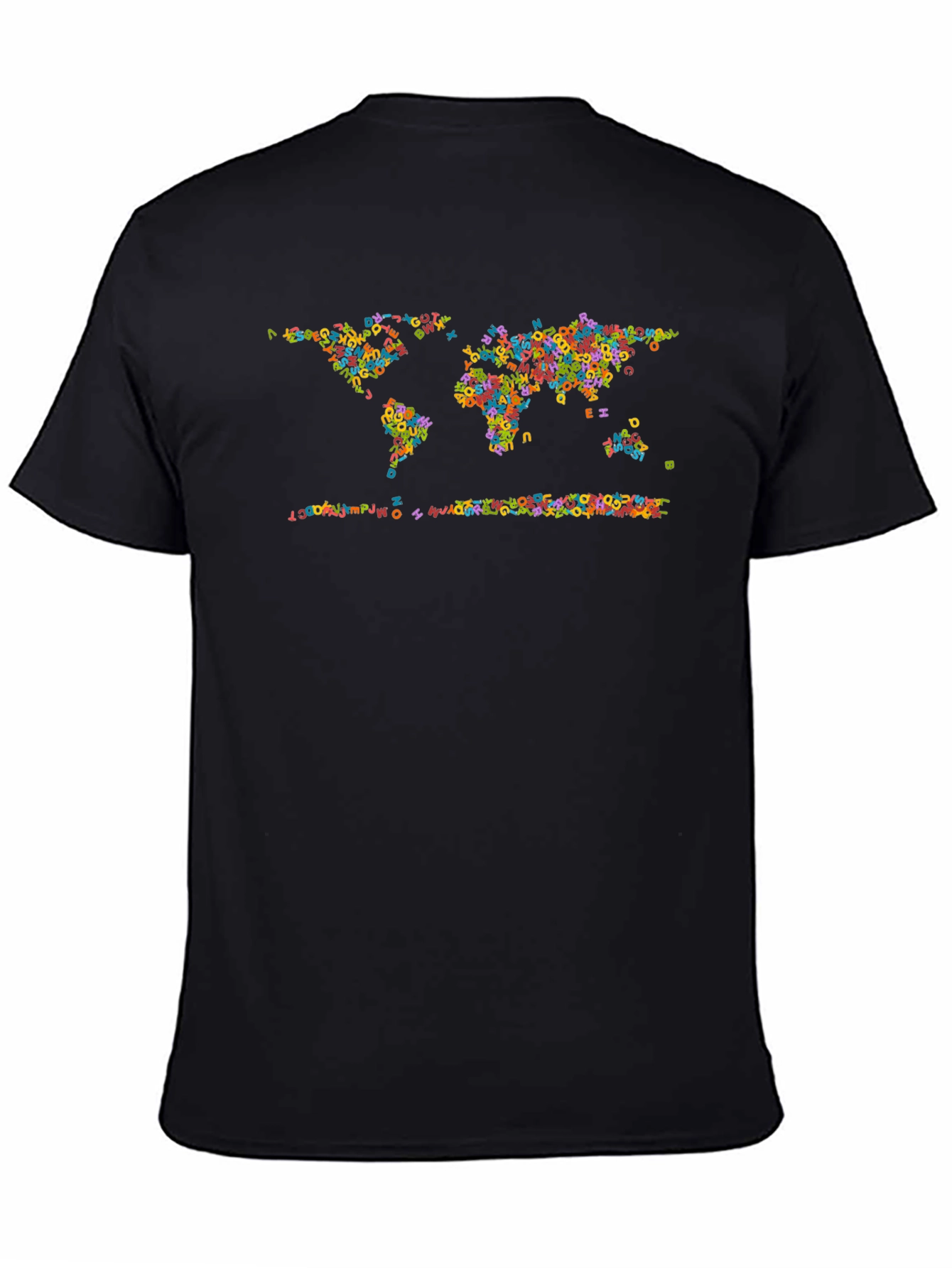 Colorful World Map Alphabet T-Shirt - Global Style