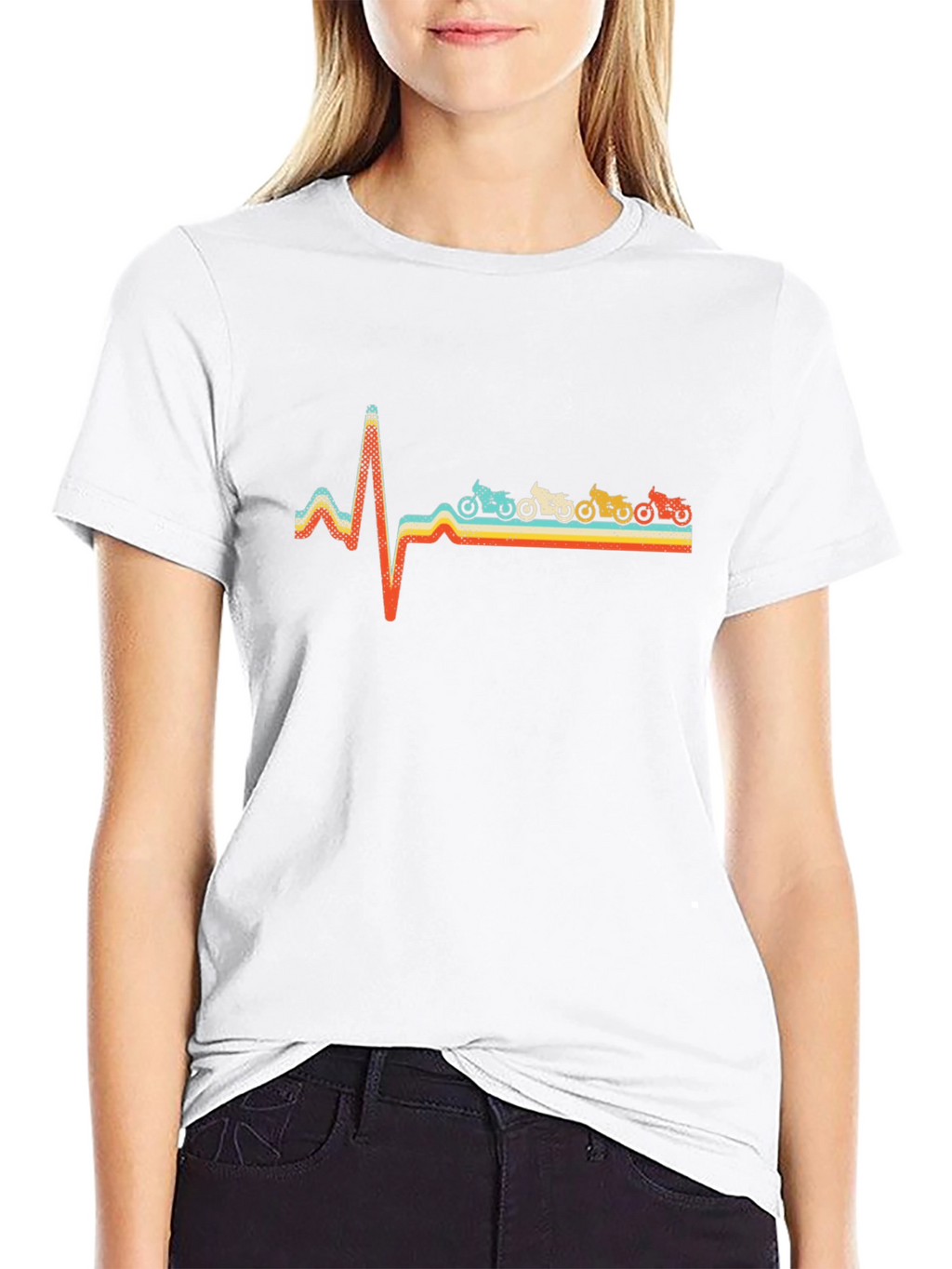 Motorcycle Heartbeat T-Shirt - Biker Love