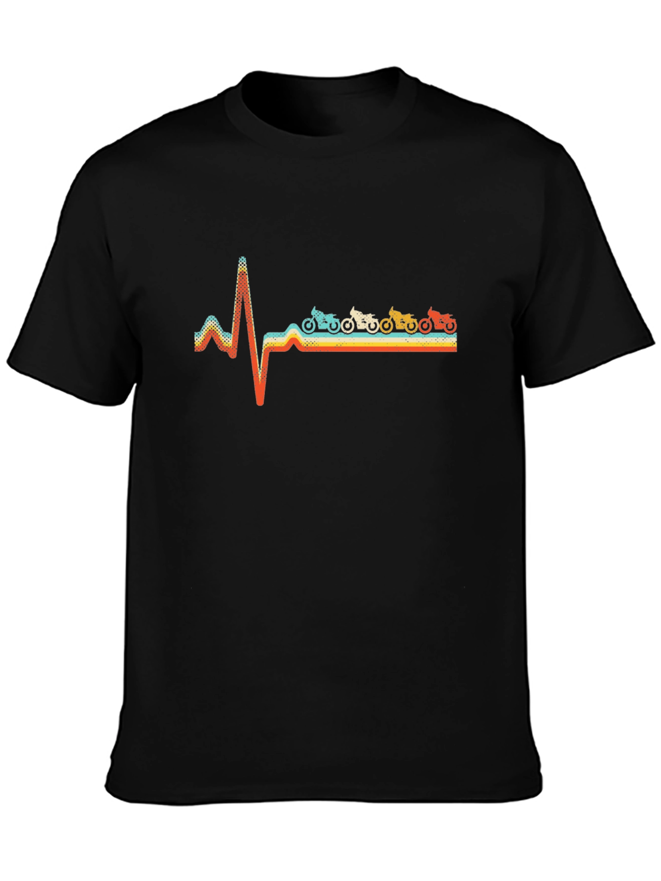 Motorcycle Heartbeat T-Shirt - Biker Love
