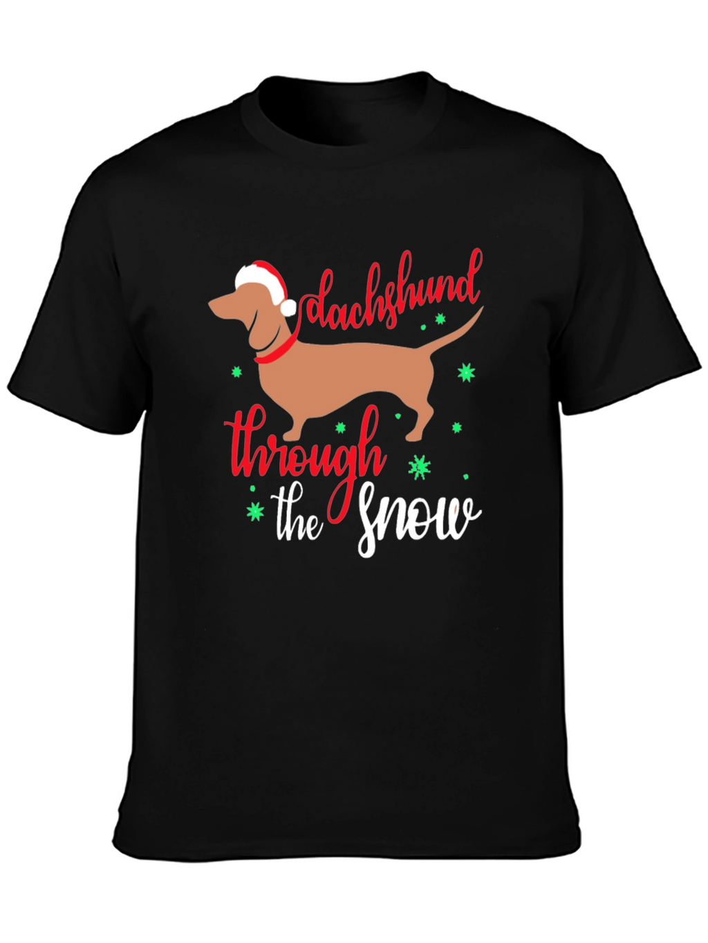 Dachshund Through the Snow Christmas T-Shirt