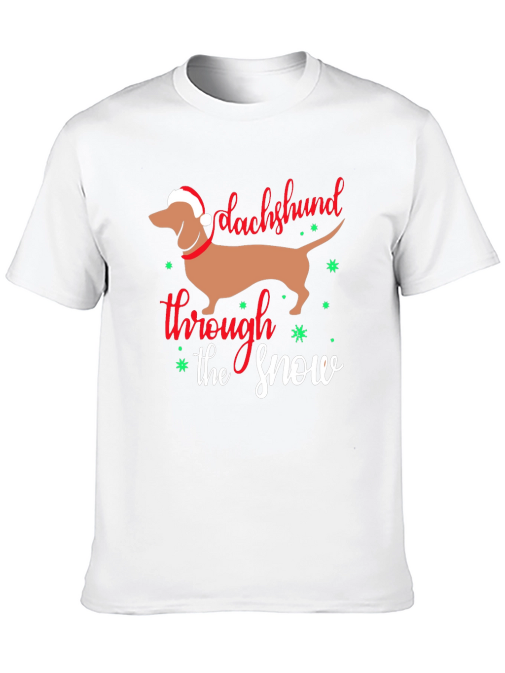 Dachshund Through the Snow Christmas T-Shirt
