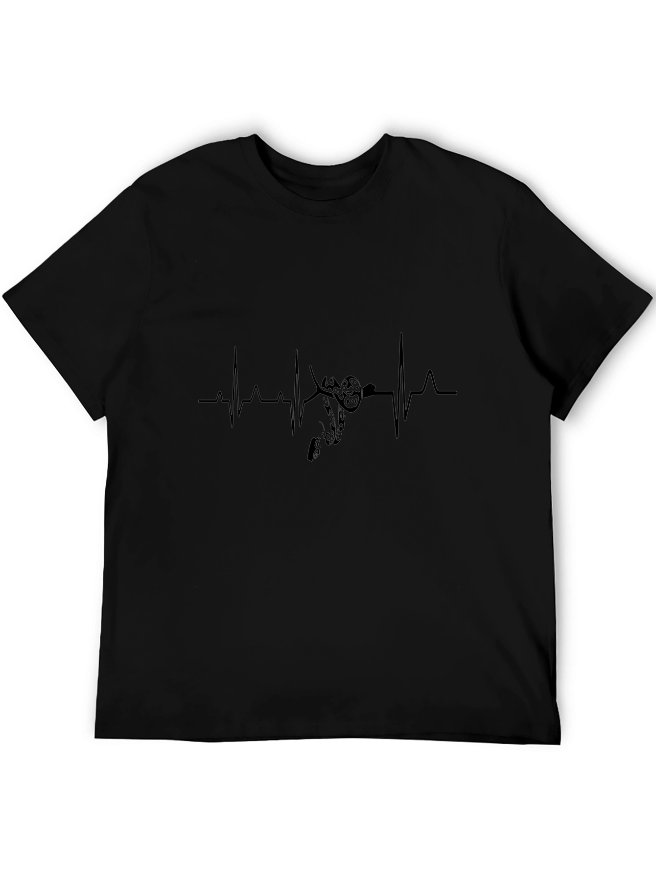 Motorcycle Heartbeat Tee - Biker Life Rhythm T-Shirt